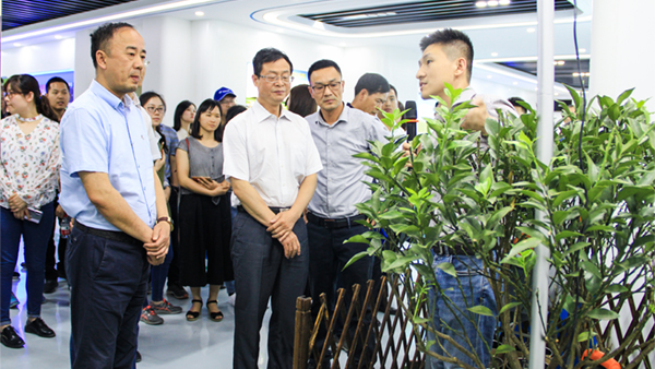謝主任一行參觀猫咪官网APP展廳